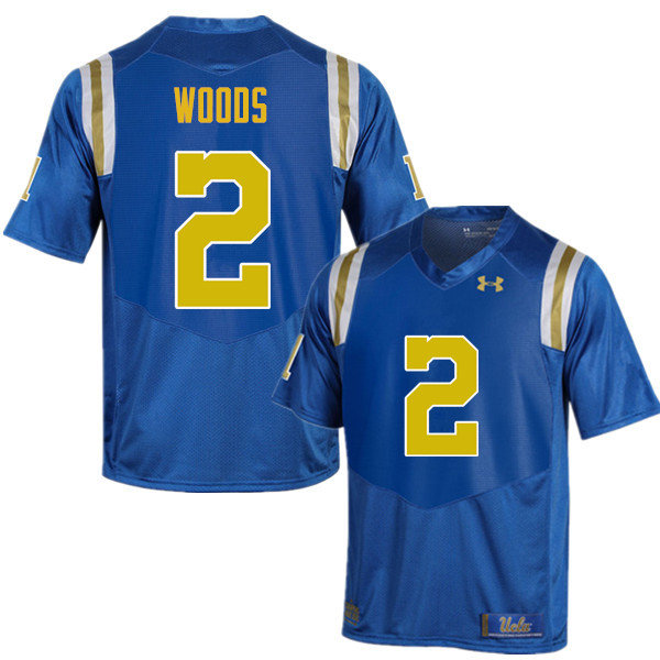 Men #2 Josh Woods UCLA Bruins Under Armour College Football Jerseys Sale-Blue - Click Image to Close